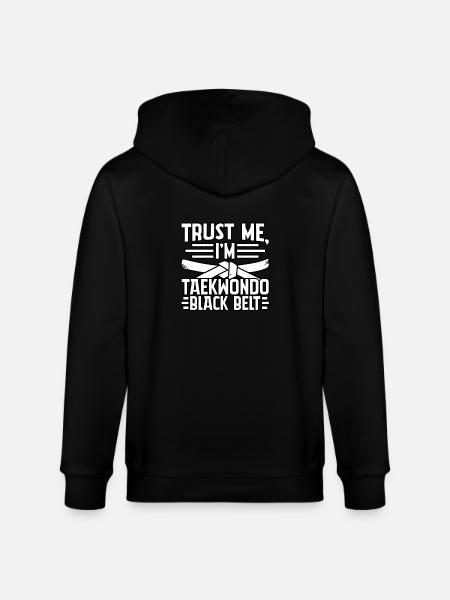 Croyez-moi, je suis ceinture noire de taekwondo - Veste à capuche bio CULTIVATOR Stanley/Stella Unisexe - noir