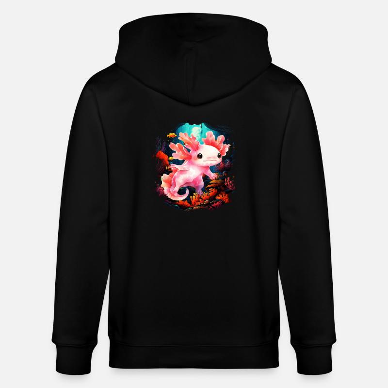 Axolotl - Stanley/Stella Unisex Bio-Kapuzenjacke CULTIVATOR  - Schwarz