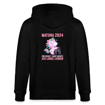 Matura Jeunes Filles Femmes et Hommes Matura 2024 - Veste à capuche bio CULTIVATOR Stanley/Stella Unisexe - noir - Dos - Anna (173cm)