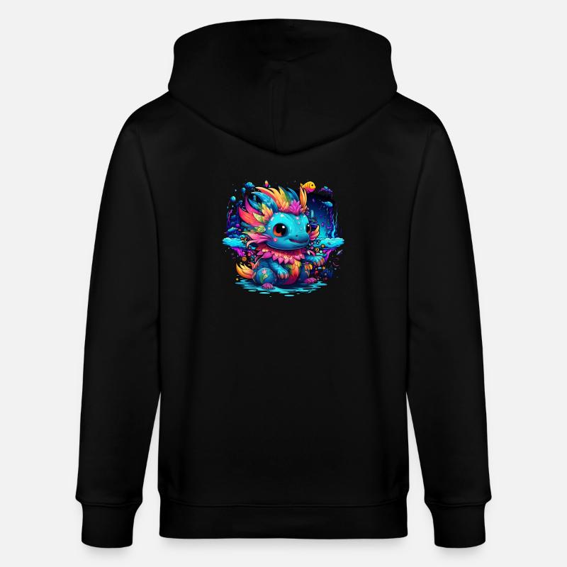 Axolotl - Stanley/Stella Unisex Bio-Kapuzenjacke CULTIVATOR - Schwarz