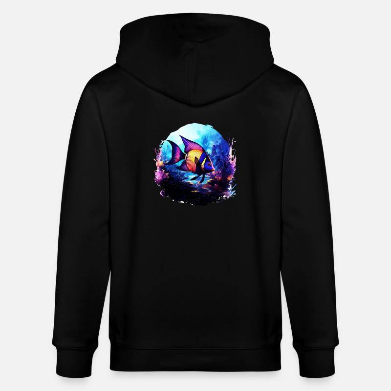 Angelfish - Veste à capuche bio CULTIVATOR Stanley/Stella Unisexe - noir