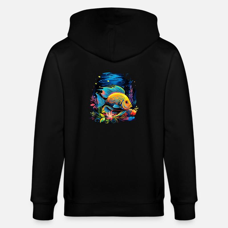 Angelfish - Veste à capuche bio CULTIVATOR Stanley/Stella Unisexe - noir