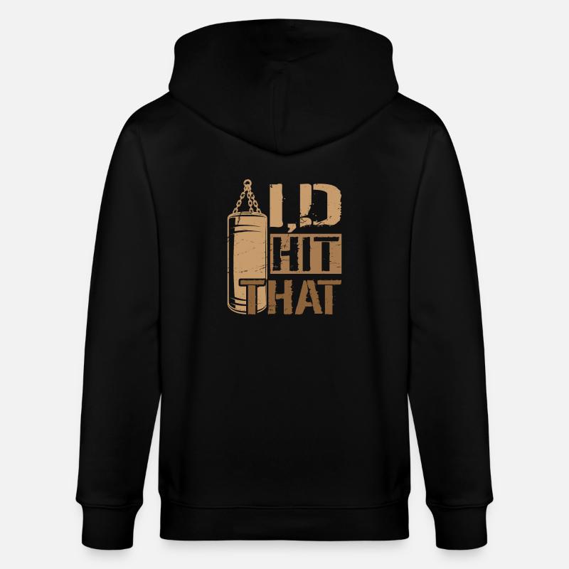 J’avais frappé cette boxe - Veste à capuche bio CULTIVATOR Stanley/Stella Unisexe - noir