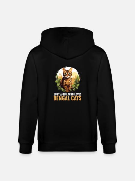 Chat du Bengale Bengalkatze - Veste à capuche bio CULTIVATOR Stanley/Stella Unisexe - noir