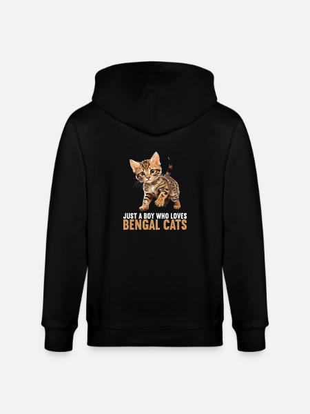 Chat du Bengale Bengalkatze - Veste à capuche bio CULTIVATOR Stanley/Stella Unisexe - noir