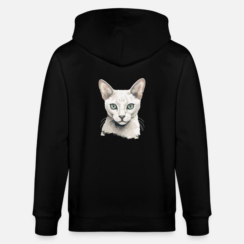 Burmilla Chaton Burmilla Chat - Veste à capuche bio CULTIVATOR Stanley/Stella Unisexe - noir
