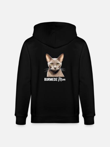 Chat birman Birmanie Katze - Veste à capuche bio CULTIVATOR Stanley/Stella Unisexe - noir