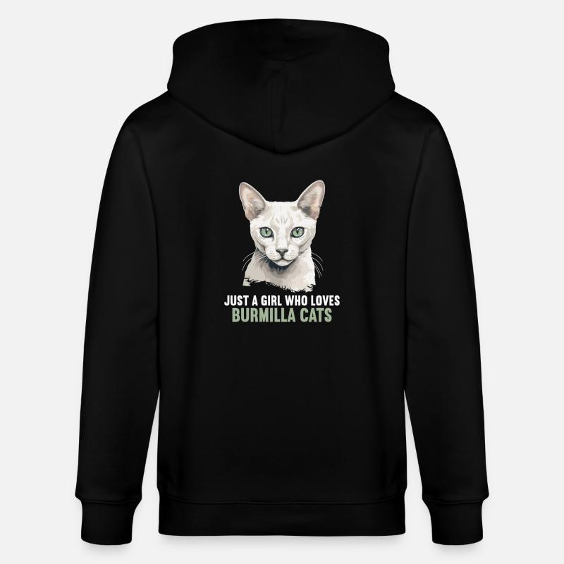 Burmilla Chaton Burmilla Chat - Veste à capuche bio CULTIVATOR Stanley/Stella Unisexe - noir