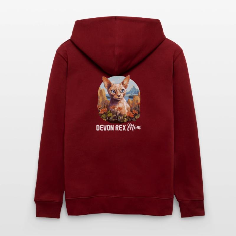 Devon Rex Kätzchen Devon Rex Katze Stanley/Stella Unisex Bio-Kapuzenjacke CULTIVATOR 