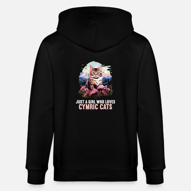 Cymric Kitten Cymric Cat - Veste à capuche bio CULTIVATOR Stanley/Stella Unisexe - noir