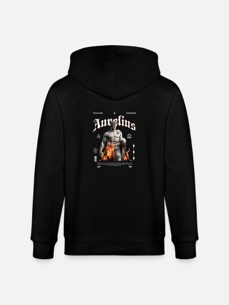 Marcus Aurelius stoisk streetwear - Stanley/Stella økologisk unisex-hættejakke CULTIVATOR  - sort