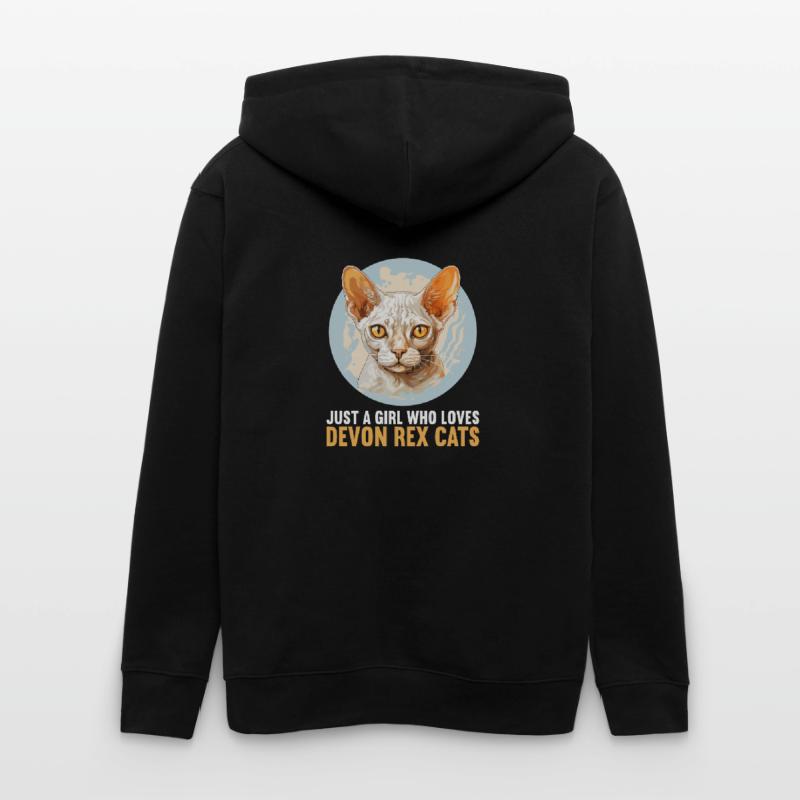 Devon Rex Kätzchen Devon Rex Katze Stanley/Stella Unisex Bio-Kapuzenjacke CULTIVATOR 