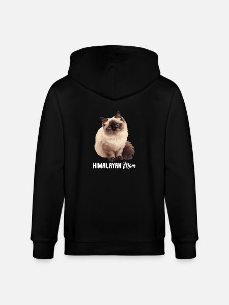 Himalayan Cat Colourpoint Katze - Stanley/Stella CULTIVATOR  Unisex Organic Hooded Jacket - black