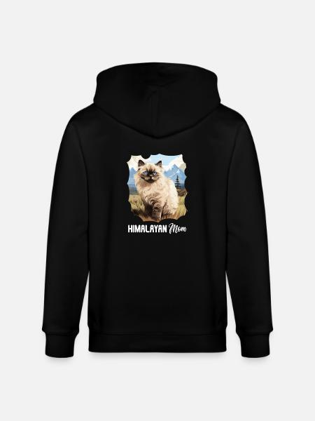 Himalayan Cat Colourpoint Katze - Stanley/Stella CULTIVATOR  Unisex Organic Hooded Jacket - black