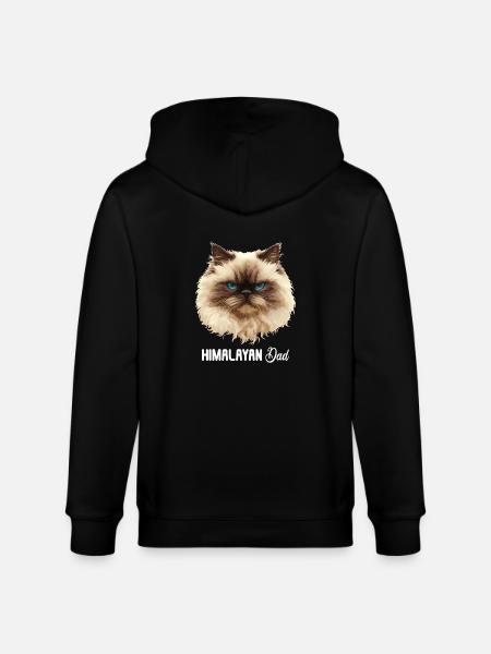 Himalayan Cat Colourpoint Katze - Stanley/Stella CULTIVATOR Unisex Organic Hooded Jacket - black