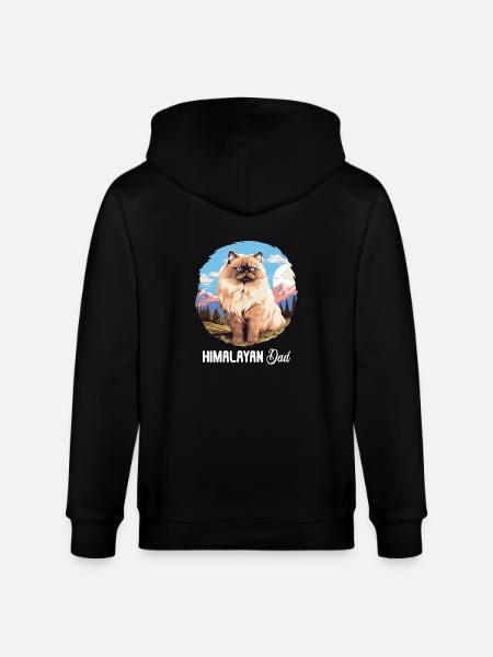 Himalayan Cat Colourpoint Katze - Stanley/Stella CULTIVATOR  Unisex Organic Hooded Jacket - black