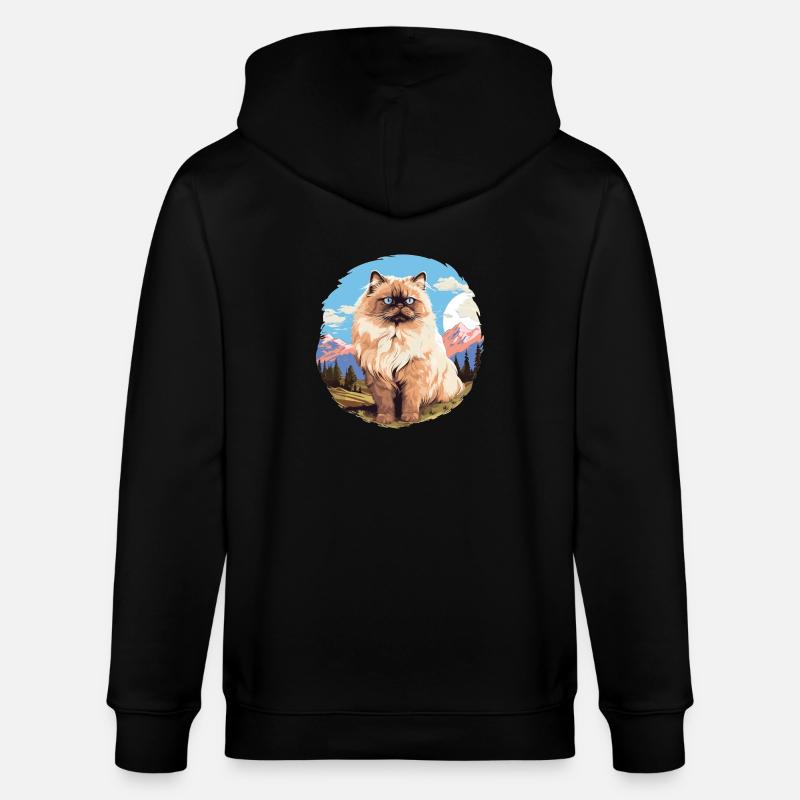 Chat de l’Himalaya Colourpoint Katze - Veste à capuche bio CULTIVATOR Stanley/Stella Unisexe - noir