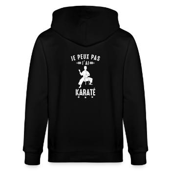 Ich kann nicht Karate Karate Karateka - Stanley/Stella Unisex Bio-Kapuzenjacke CULTIVATOR  - Schwarz - Hinten - Anna (173cm)