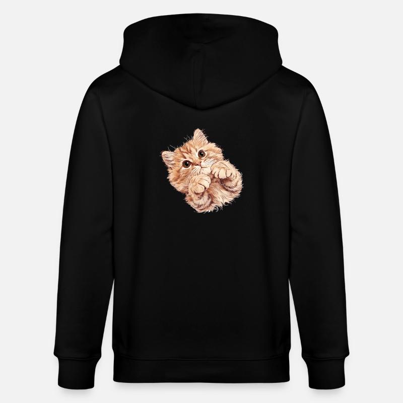 Ragamuffin Chaton Ragamuffin Chat - Veste à capuche bio CULTIVATOR Stanley/Stella Unisexe - noir
