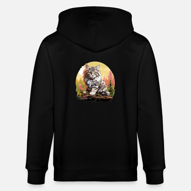 Ragamuffin Chaton Ragamuffin Chat - Veste à capuche bio CULTIVATOR Stanley/Stella Unisexe - noir