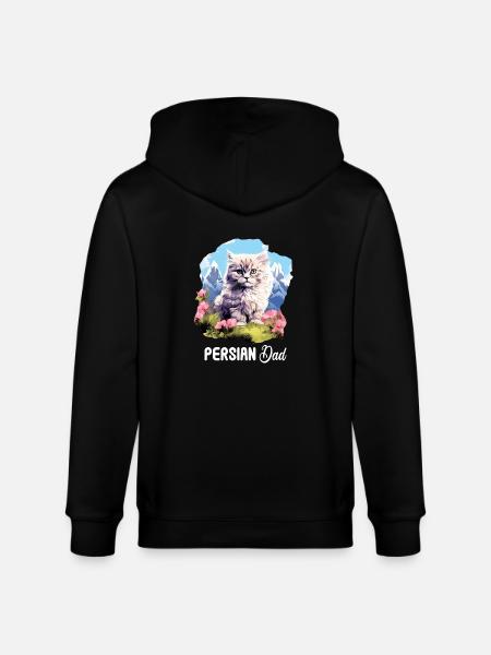 Persian Cat Perserkatze - Stanley/Stella CULTIVATOR Unisex Organic Hooded Jacket - black