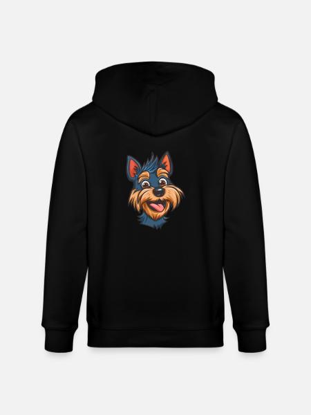 Australian Terrier | Australian Terrier - Stanley/Stella CULTIVATOR Unisex Organic Hooded Jacket - black