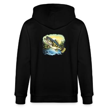 Poisson bar - Veste à capuche bio CULTIVATOR Stanley/Stella Unisexe - noir - Dos - Anna (173cm)