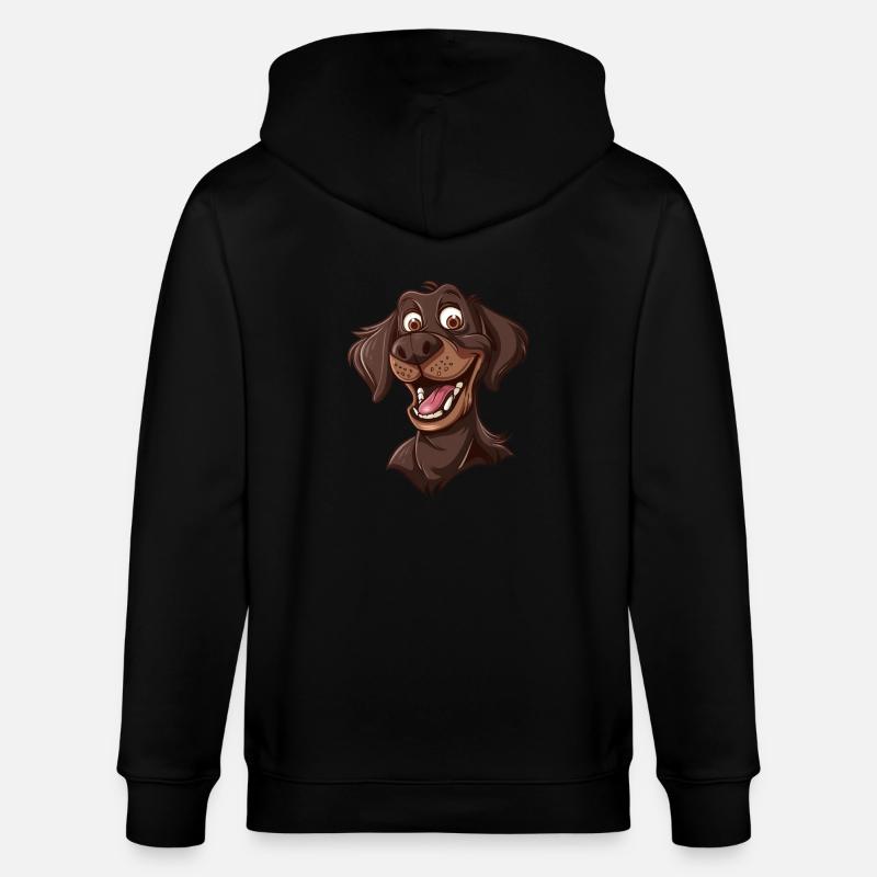 Pudelpointer | Cartoon Artwork - Stanley/Stella Unisex Bio-Kapuzenjacke CULTIVATOR  - Schwarz