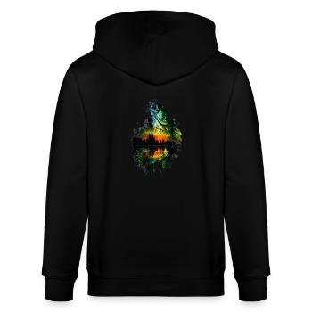Poisson bar - Veste à capuche bio CULTIVATOR Stanley/Stella Unisexe - noir - Dos - Anna (173cm)