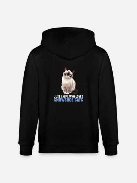 Snowshoe Kitten Snowshoe Cat - Stanley/Stella CULTIVATOR Unisex Organic Hooded Jacket - black