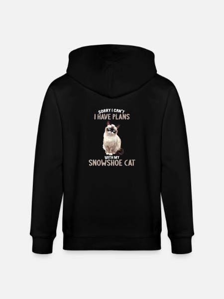Snowshoe Kitten Snowshoe Cat - Stanley/Stella CULTIVATOR Unisex Organic Hooded Jacket - black
