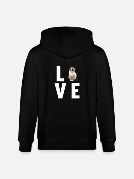 Snowshoe Kitten Snowshoe Cat - Stanley/Stella CULTIVATOR Unisex Organic Hooded Jacket - black