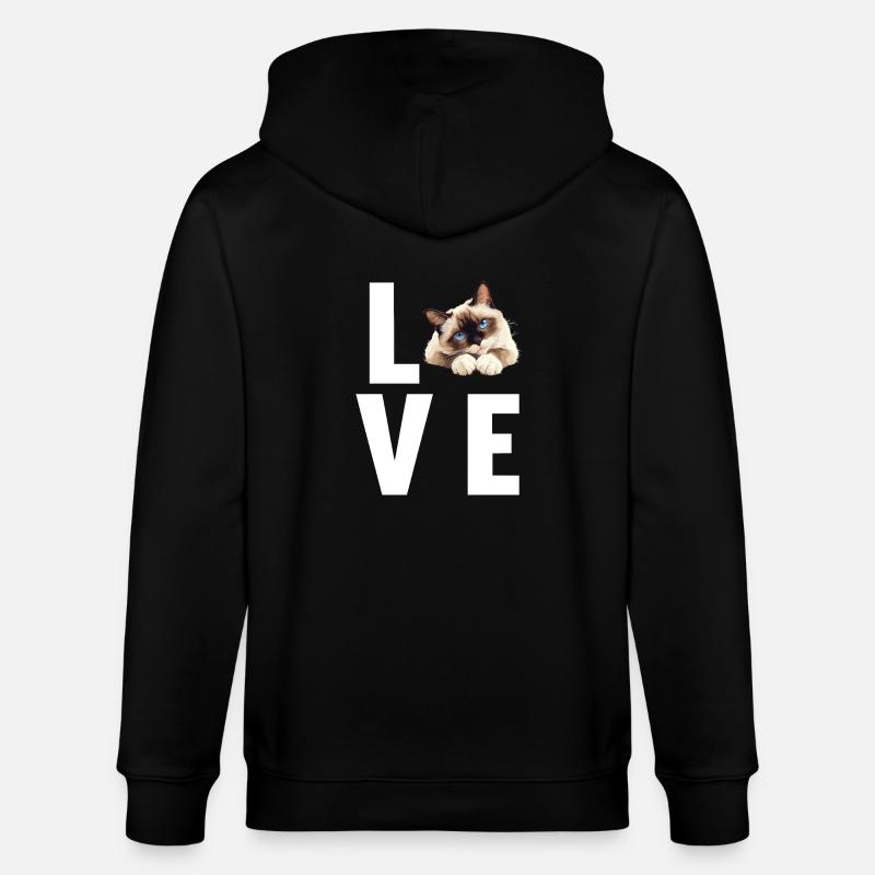 Chaton raquette Chat raquette - Veste à capuche bio CULTIVATOR Stanley/Stella Unisexe - noir