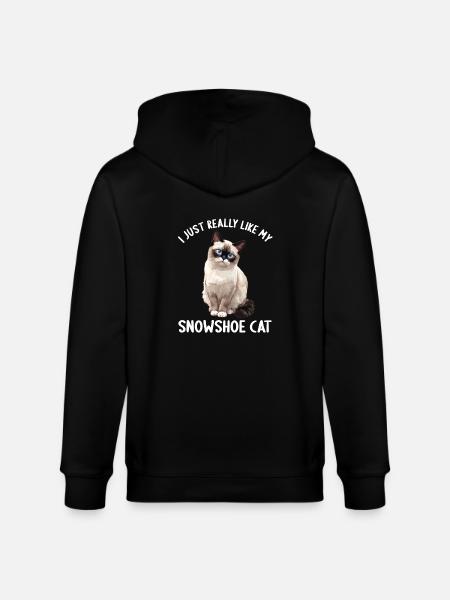 Snowshoe Kitten Snowshoe Cat - Stanley/Stella CULTIVATOR  Unisex Organic Hooded Jacket - black