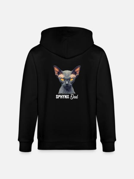 Sphynx Kitten Sphynx Cat - Stanley/Stella CULTIVATOR  Unisex Organic Hooded Jacket - black