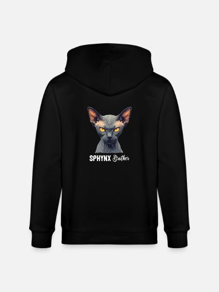 Sphynx Kitten Sphynx Cat - Stanley/Stella CULTIVATOR Unisex Organic Hooded Jacket - black