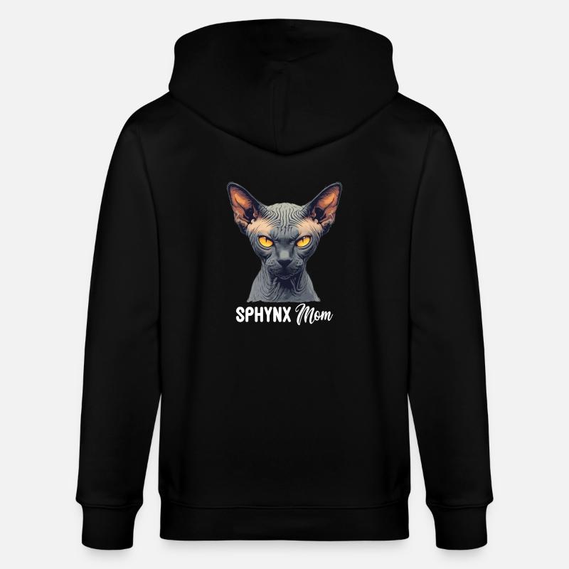 Chaton Sphynx Chat Sphynx - Veste à capuche bio CULTIVATOR Stanley/Stella Unisexe - noir