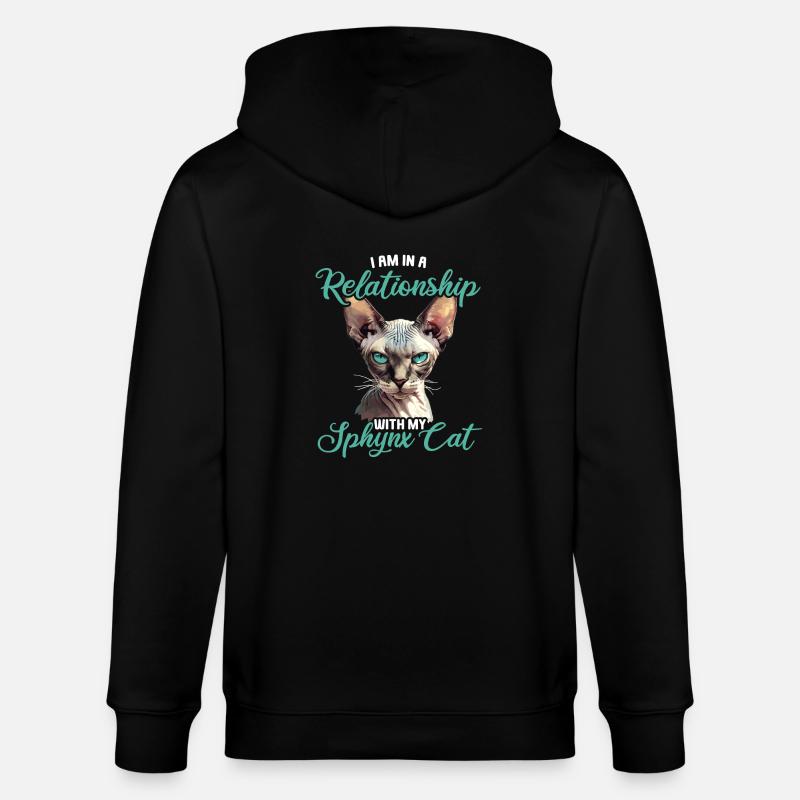 Sphynx Kätzchen Sphynx Katze - Stanley/Stella Unisex Bio-Kapuzenjacke CULTIVATOR  - Schwarz