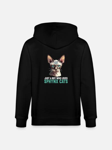 Sphynx Kitten Sphynx Cat - Stanley/Stella CULTIVATOR  Unisex Organic Hooded Jacket - black