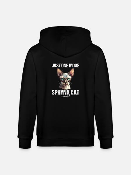 Sphynx Kitten Sphynx Cat - Stanley/Stella CULTIVATOR  Unisex Organic Hooded Jacket - black