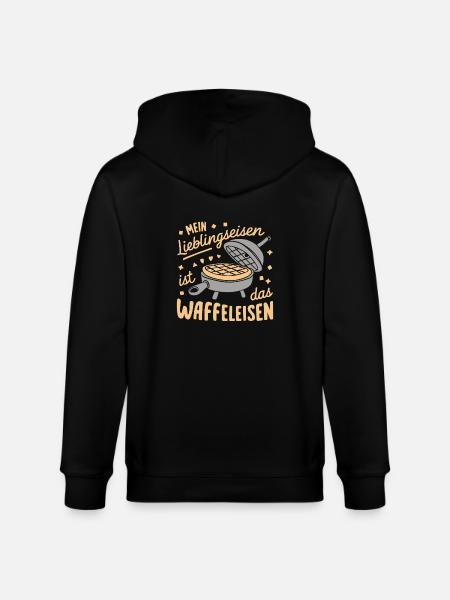 Funny pun waffles baking food - Stanley/Stella CULTIVATOR  Unisex Organic Hooded Jacket - black