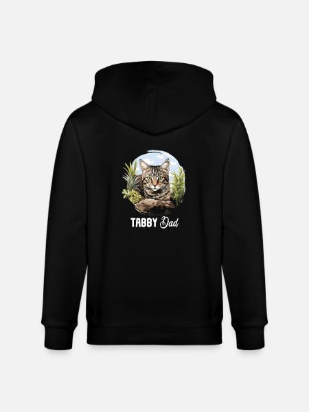 Tabby Kitten Tabby Cat - Stanley/Stella CULTIVATOR  Unisex Organic Hooded Jacket - black