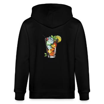Limonade Getränk - Stanley/Stella Unisex Bio-Kapuzenjacke CULTIVATOR  - Schwarz - Hinten - Anna (173cm)