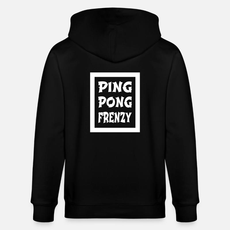 Joke Table Tennis Techniques - Stanley/Stella CULTIVATOR  Unisex Organic Hooded Jacket - black