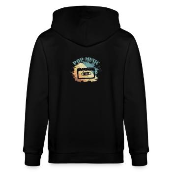 Pop Music R'n'B Cassette - Stanley/Stella CULTIVATOR  Unisex Organic Hooded Jacket - black - Back - Anna (173cm)