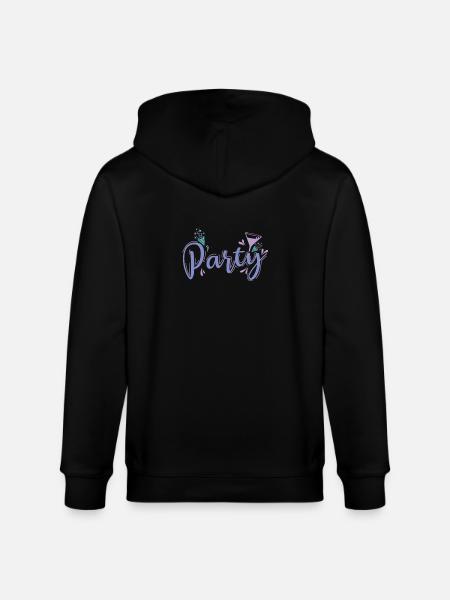 Party with friends - Stanley/Stella CULTIVATOR  Unisex Organic Hooded Jacket - black