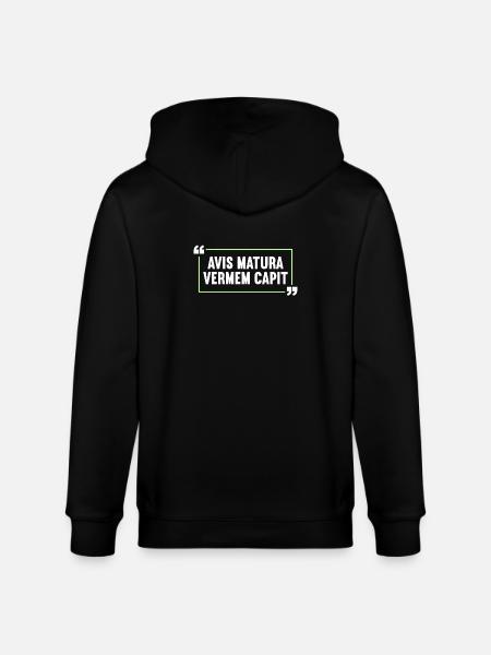 Latin Funny Latin Saying - Stanley/Stella CULTIVATOR Unisex Organic Hooded Jacket - black