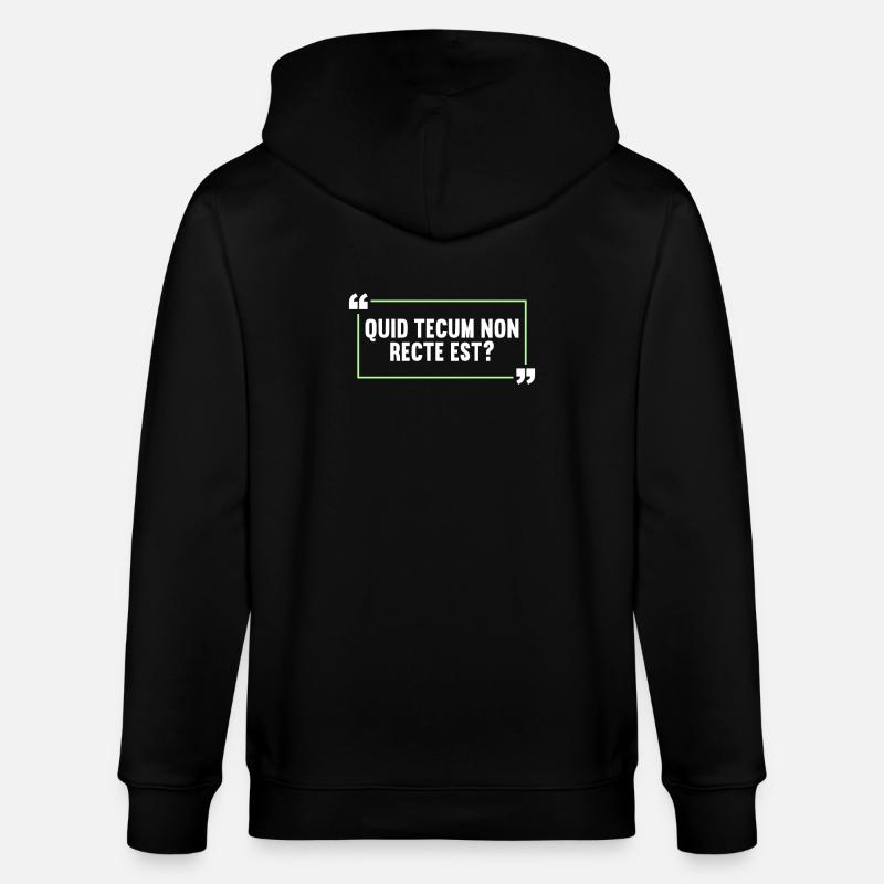 Latin Drôle de dicton latin - Veste à capuche bio CULTIVATOR Stanley/Stella Unisexe - noir