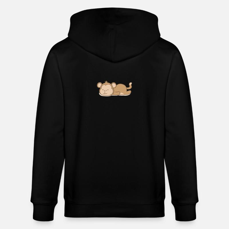 Schlafender Affe - Stanley/Stella Unisex Bio-Kapuzenjacke CULTIVATOR - Schwarz