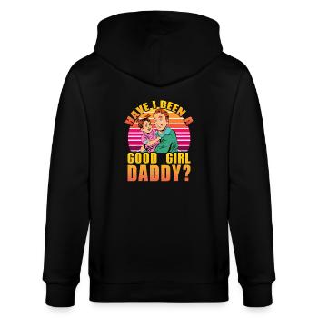 War ich ein Good Girl Daddy? - Stanley/Stella Unisex Bio-Kapuzenjacke CULTIVATOR  - Schwarz - Hinten - Anna (173cm)